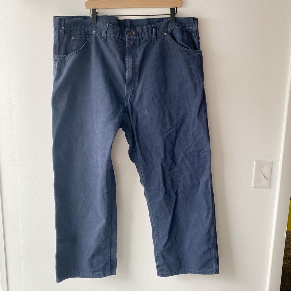 men's blue denim dickies carpenter pants size 44x32